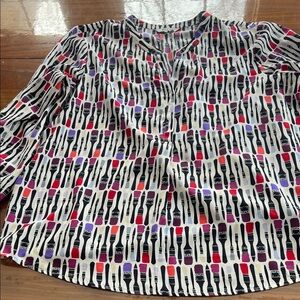 Chic Patterned Women's Blouse